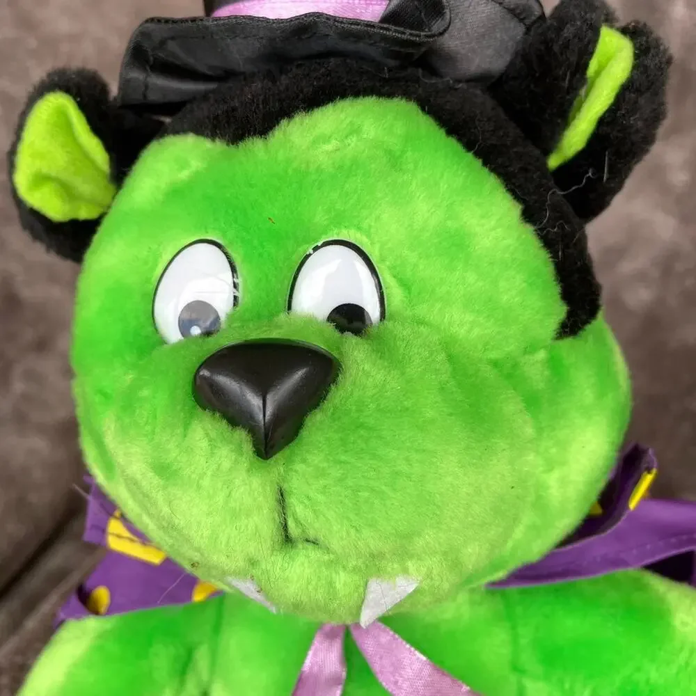 Vintage Vampire Bear Plush Halloween Dracula Doll 90s y2k Stuffed Toy Flaw READ